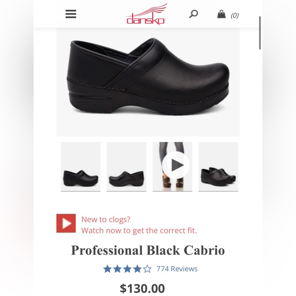 Black Dansko clogs. Pro XP Cabrio. Gently used. Size 37 or 6.5 US women’s